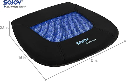 Vista 2 de Cojín de gel Sojoy IGelComfort para coxis, ortopédico, Negro
