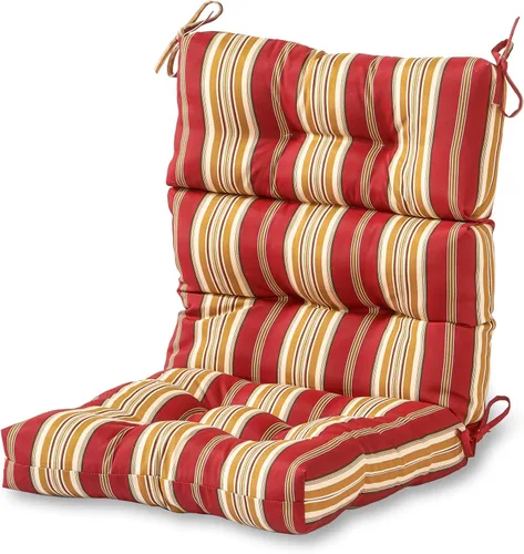 Vista 30 de Greendale Home Fashions Adobe Stripe - Cojín para silla de respaldo alto para exteriores (44 x 22 pulgadas)