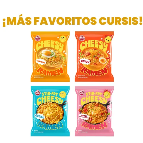 Vista 7 de Ramen con Queso - Ramen de Sopa de Cheddar Patada Suave, Cremoso y Sabroso Fideos Coreanos 3.92 oz (Paquete de 4)
