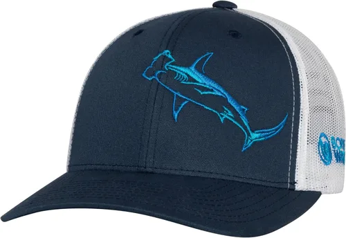 Vista 13 de Sombrero de camionero de buceo con tiburón: Snapback ajustable para hombre, para pesca, pesca submarina