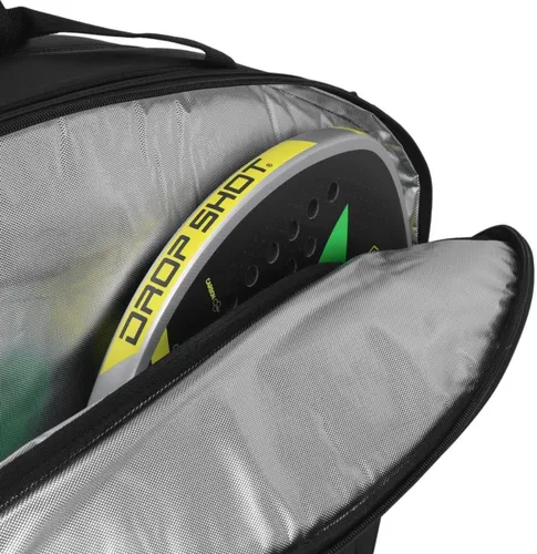 Vista 8 de Drop Shot LCP 23 - Bolsa unisex para raquetas de pádel – Capacidad para hasta 2 raquetas de pádel – Tenis negro versátil – Unisex – Alternativa