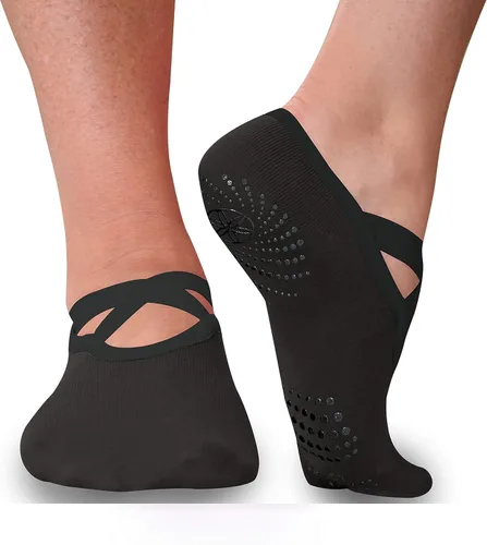 Vista 25 de Gaiam Grippy Studio Yoga Socks for Extra Grip in Standard or Hot Yoga