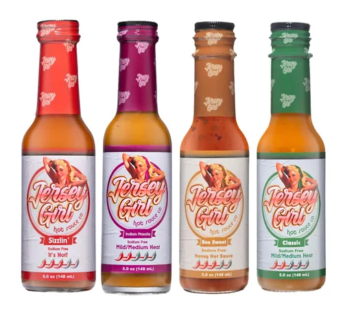 Vista 11 de Jersey Girl Hot Sauce Co Scorchin' - Salsa picante sin sal ni sodio, 5 onzas, salsa de pimienta Carolina Reaper & Dragon's Breath (paquete de 2)