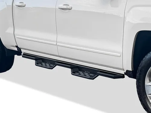 Vista 7 de APS Estribos tubulares negros de 6 pulgadas de estilo desplegable compatibles con Chevy Silverado GMC Sierra 1500 2007-2018 Crew Cab y 2500 3500 HD
