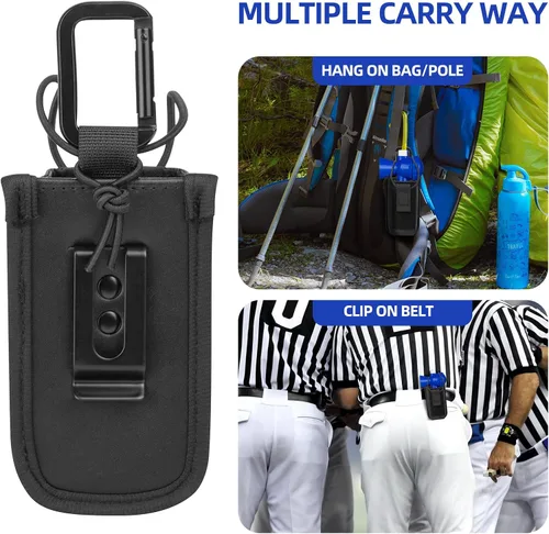 Vista 4 de Xxerciz Soporte de nailon para bocina de aire de 1.4 onzas, clip de cinturón portátil con cordón ajustable, funda protectora de transporte