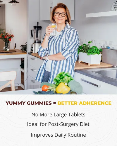 Vista 5 de Bariatric Expert - Gomitas multivitamínicas – Suplemento dietético de fusión rápida para adultos después de la manga gástrica y bypass, recomendado