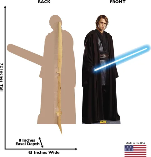 Vista 2 de Cardboard People Anakin Skywalker - Soporte de cartón de tamaño real - Star Wars: La Precuela