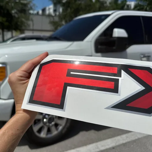 Vista 2 de FX2 - Calcomanías rojas todoterreno para Ranger F150 Truck Super Duty (juego de 2)