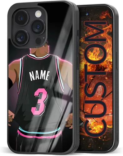 Vista 15 de Fundas de teléfono de baloncesto con número de nombre personalizado para iPhone 11 12 13 14 15 16 17 Pro Max Plus Mini Xr Xs, para Samsung S21 S22