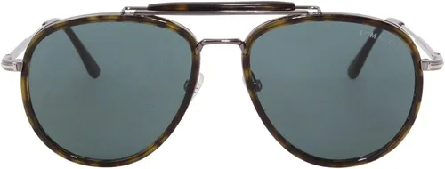 Vista 2 de Tom Ford FT0666 - 52N Gafas de sol Havana marco con lente verde de 2.283in