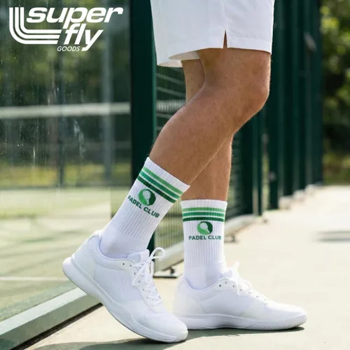 Vista 2 de Calcetines de rendimiento Super Fly Goods para hombres y mujeres, calcetines atléticos novedosos unisex para deportes, golf, tenis, pickleball, yoga