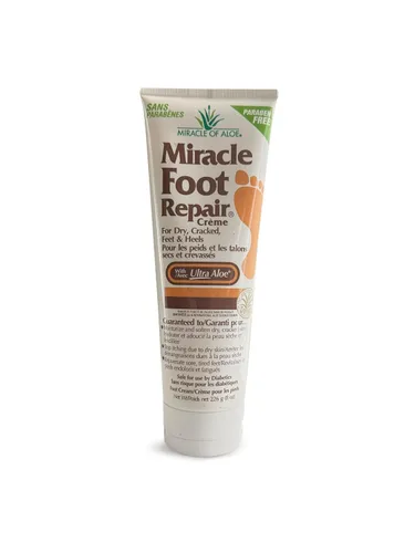 Vista 12 de Miracle Foot Repair Cream, (1 onza/3 unidades) repara talones y pies secos agrietados, 60% ultraaloe puro hidrata, suaviza y repara