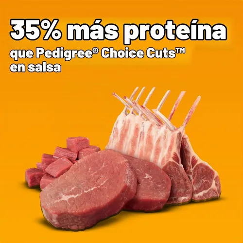 Vista 3 de Pedigree Alimento húmedo para perros con alto contenido de proteínas, carne