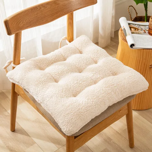 Vista 10 de Paquete de 4 cojines gruesos de felpa para silla de escritorio, poliéster suave, antideslizantes, para cocina, comedor, sillas de oficina, 20 x 20