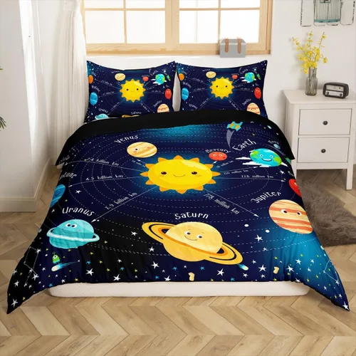 Vista 17 de Erosebridal Juego de ropa de cama con diseño de Feliz Navidad, adorable funda de edredón de muñeco de nieve tamaño individual para niños y niñas