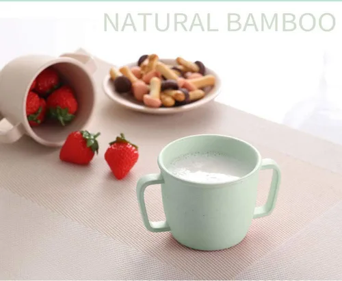 Vista 9 de Tazas de fibra de bambú de tamaño pequeño de 7.8 fl oz para adultos y niños, juego de 4 tazas irrompibles para agua, leche, jugo, té