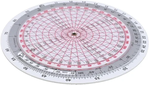Vista 3 de E6B Circular Flight Computer Slide Rule, For Student Pilot-Flight Training Performs Wind Correction And True‑heading Navigation-calculations