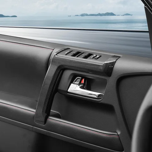 Vista 7 de Voodonala Panel de interruptores de ventana para Toyota 4Runner 2010-2024, cubierta de panel de manija lateral compatible con Toyota 4Runner SUV