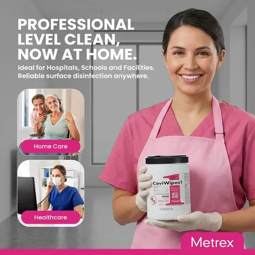 Vista 5 de Metrex CaviWipes1 Toallas desinfectantes de superficie XL – Toallitas desinfectantes no tejidas duraderas para superficies duras y no porosas