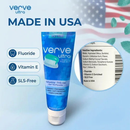 Vista 7 de Verve Pasta de dientes Ultra SLS-Free con flúor, 4.5 oz.