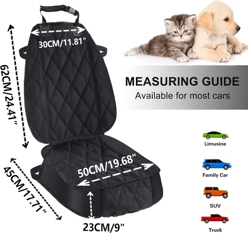 Vista 4 de AsFrost Funda de asiento para perros, camiones, SUV, gruesa 600D, resistente al agua y al desgaste, duradera, antideslizante, convertible