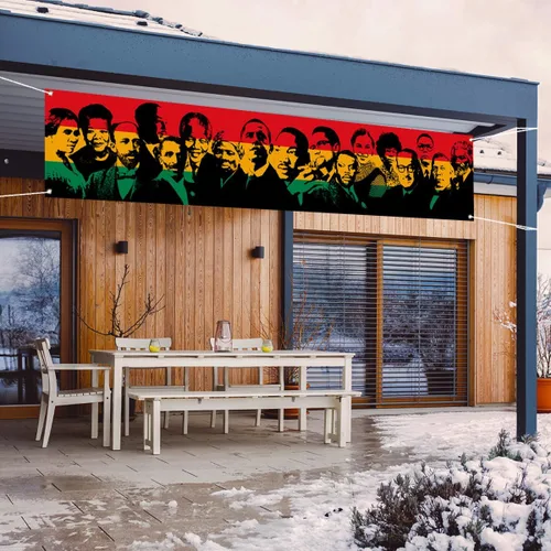 Vista 5 de Nepnuser Cartel de valla del mes de la historia negra Afroamericano National Holiday Party Decoración Famous People Home Garden Outdoor Hanging