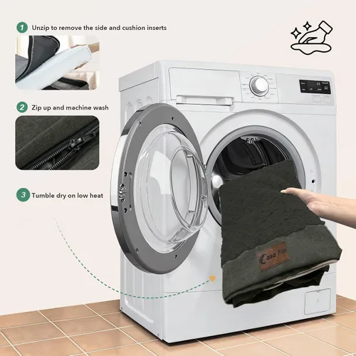 Vista 94 de Camas ortopédicas para perros grandes, cama de espuma viscoelástica impermeable para mascotas grandes con lados 89x56 cm, sofá para perros grandes