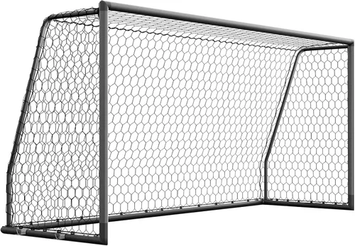 Vista 20 de NAIZEA Porterías de fútbol – 24x8/21x7/18x7/12x6/16x7/10x6/8x6/6x4 pies para patio trasero – Portería de fútbol de metal para jóvenes adultos
