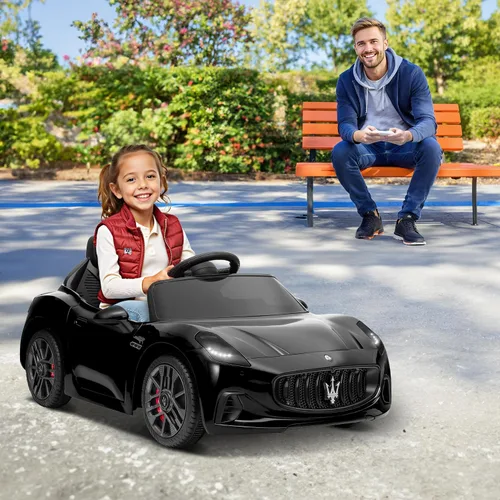 Vista 7 de Winado Maserati - Coche eléctrico con licencia de 12 V para niños pequeños Negro