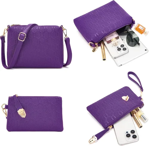 Vista 84 de Bolsos de mano de moda para mujer, bolsa de hombro, asa superior, bolsa de mano, juego de 4 piezas