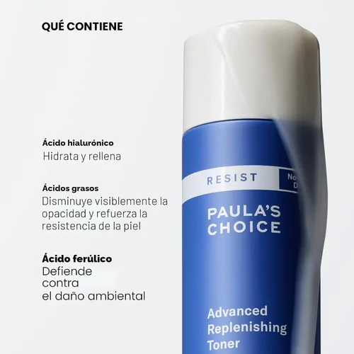 Vista 3 de Paula's Choice Resist Tónico facial de reposición avanzada, tóner facial antienvejecimiento con ácido hialurónico, vitamina C y E, suaviza