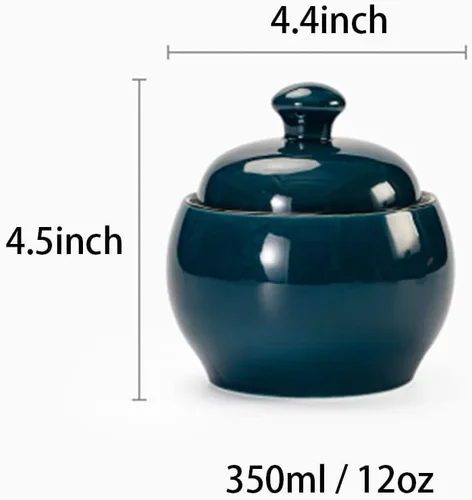 Vista 2 de Azucarero de cerámica Colorido tarro de especias condimento olla con tapa