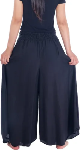 Vista 2 de Lannaclothesdesign - Pantalones de salón Palazzo de piernas anchas para mujer de 37 pulgadas de longitud, tallas S, M, L, XL