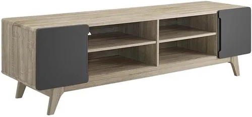 Vista 9 de Modway Tread Mid-Century - Mueble moderno para TV de 47 pulgadas, color gris natural