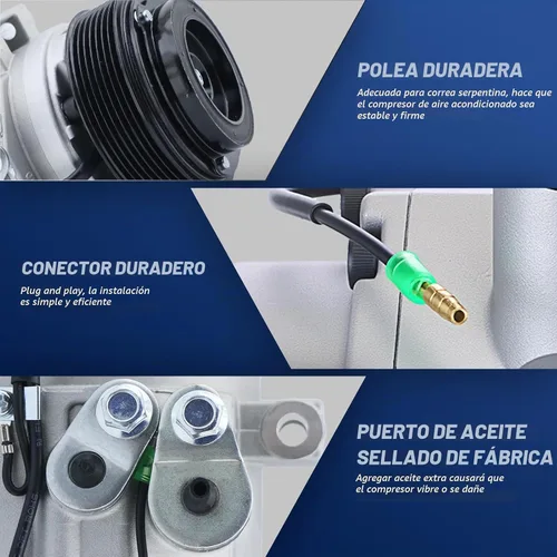 Vista 4 de BDELI - Conjunto de compresor de CA compatible con Toyota Tacoma 2.7L 4.0L, 2005, 2006, 2007, 2008, 2009, 2010, 2011, 2012, 2013, 2014, 2015, 2.7L