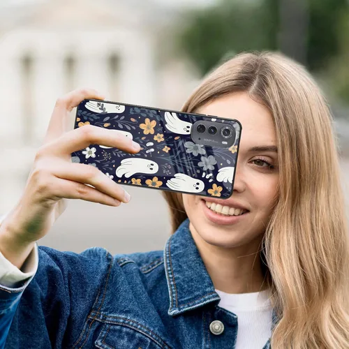 Vista 6 de Funda para Motorola Moto Edge 2022, cubierta trasera de vidrio templado con protector de pantalla, funda protectora a prueba de golpes para Motorola