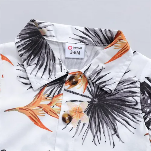 Vista 3 de PATPAT Baby Boy Summer Holiday Short-sleeve Shirt Set Infant Boy Shorts Set 3M-24Months