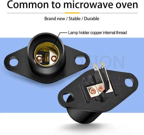 Vista 4 de Ruiandsion Bombilla de microondas Z187 T170 Soporte Base Reemplazo para Horno Universal Microondas Pera Lámpara Socket-W01
