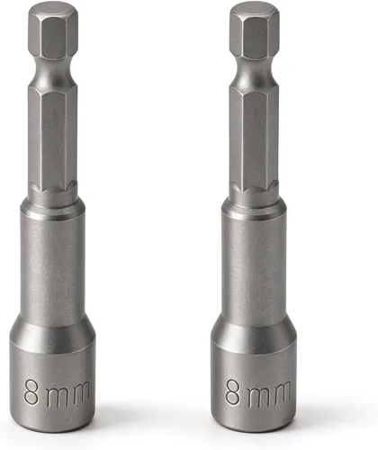 Vista 8 de Broca magnética de tuerca de 1/4 de pulgada con vástago hexagonal de 0.276 in, adaptador de enchufe de alimentación de cambio rápido, brocas