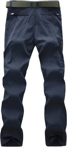 Vista 3 de MAGCOMSEN Pantalones tácticos para hombre, 9 bolsillos, pantalones de carga Ripstop