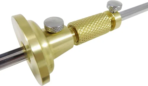 Vista 2 de Sólida rueda de bronce para trabajos en madera. Corta y marca con precisión. Calibre con cabeza ajustable MGB.