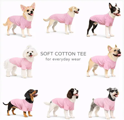 Vista 154 de Lovelonglong 2019 - Ropa para mascotas, Disfraces para Perro, Ropa Camisetas en blanco para Perros Grande Medianos Pequeños 100% Algodón 18