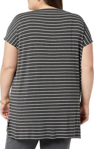 Vista 4 de Daily Ritual Túnica de jersey de gran tamaño con cuello en V y manga dolman para mujer