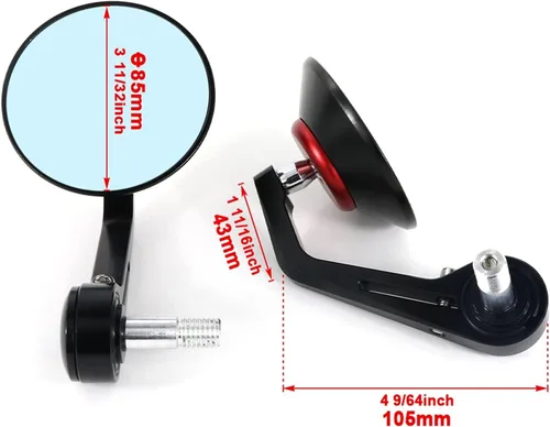 Vista 4 de Accesorios para BMW R Nine-t 2014 2015 2016 2017 2018 2019 motocicleta Cafe Racer Bar End Mirror Handle Bar Retrovisor Espejos laterales