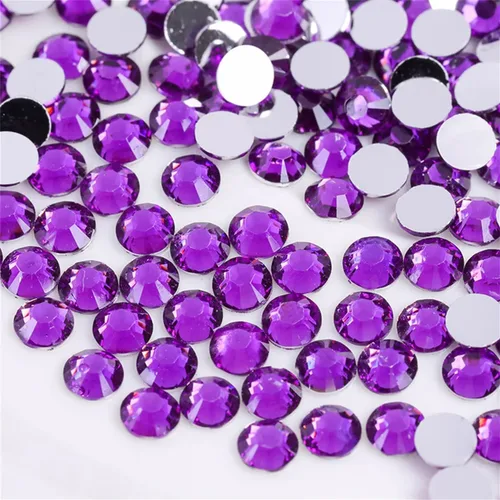 Vista 21 de 3000 unidades de diamantes de imitación termoadhesivos SS6 de 2mm con parte posterior plana, gemas de cristal de vidrio transparente redondas