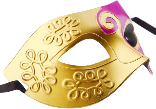 Vista 4 de Máscara de mascarada retro unisex de Mardi Gras para disfraz de fiesta (paquete de 10)