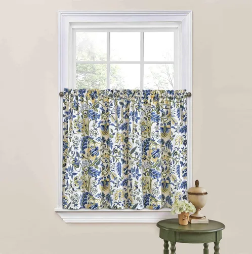 Vista 33 de Waverly Forever Peony - Juego de edredón de 4 piezas, 100% algodón, estampado floral de bayas, tamaño matrimonial/queen, con 2 fundas de almohada