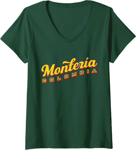 Vista 9 de Womens Montería Colombia V-Neck T-Shirt
