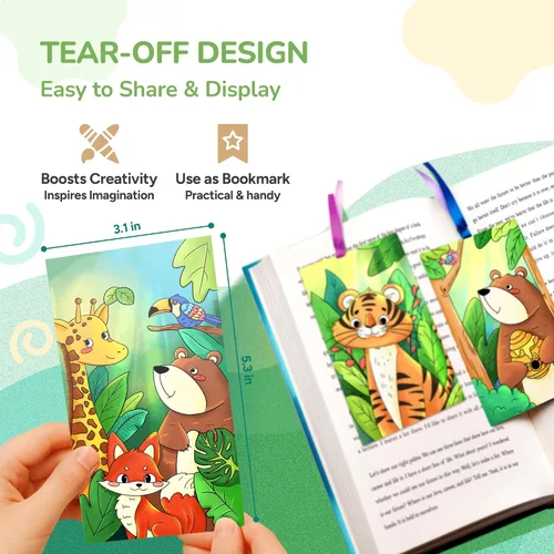 Vista 6 de JoyCat Paquete de 2 libros de pintura de bolsillo con agua para colorear para niños, juego de juguetes de actividades de arte y manualidades, kit