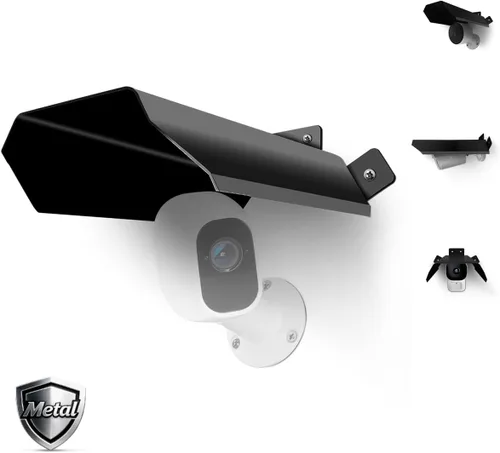 Vista 10 de OOSSXX Cubierta universal de seguridad solar para cámara de vigilancia - techo protector para cámaras exteriores domo/bala